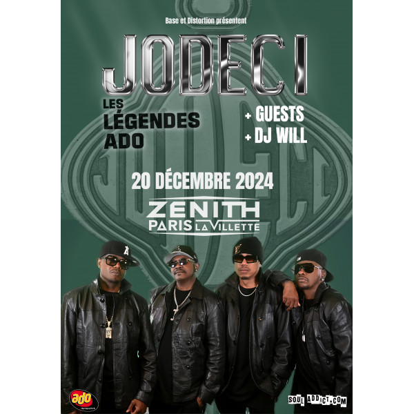 JODECI + ERWANN + GUESTS + DJ WILL - ZENITH DE PARIS - VEN. 20/12/2024 à 20H00