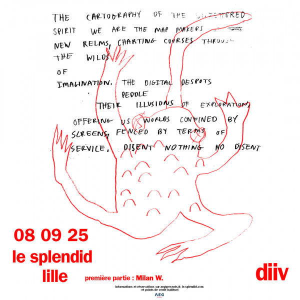 DIIV + MILAN W - LE SPLENDID - LILLE - LUN. 08/09/2025 à 20h00