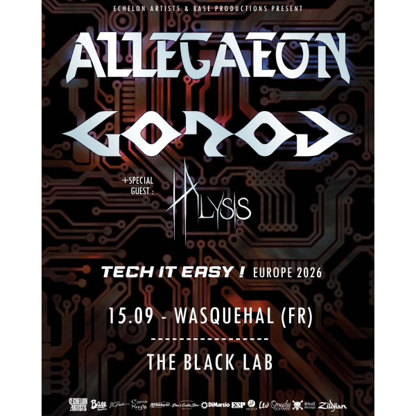 ALLEGAEON + GOROD + HALYSIS - THE BLACK LAB, WASQUEHAL - MAR. 15/09/2026 &agrave; 20H00